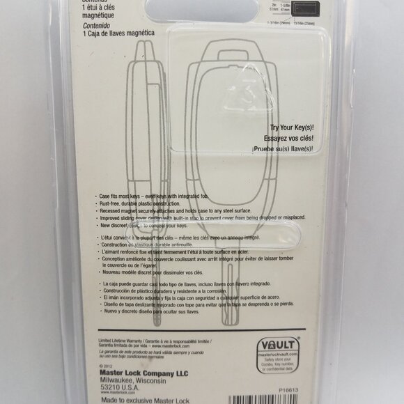 Master Lock 207D Magnetic Key Case Rust Free Durable Plastic - Picture 2 of 5